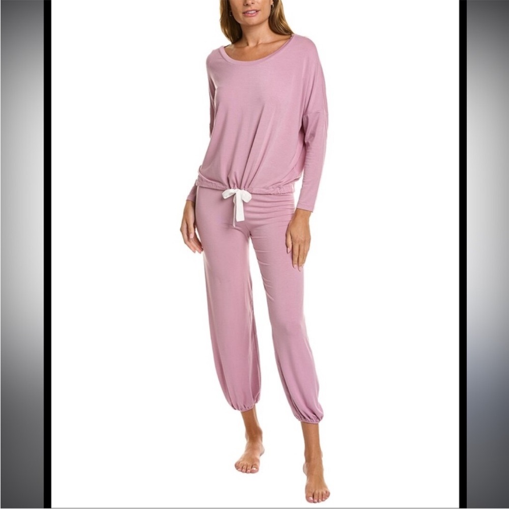 Hale Bob 2pc Slouchy pajama pants set in the color pink Sz small